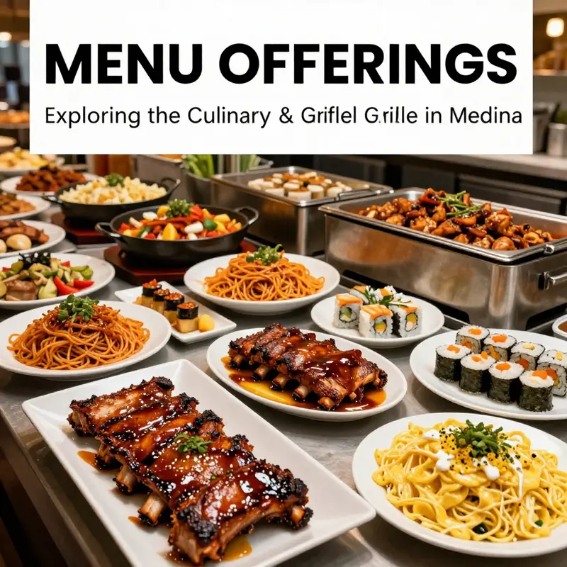 Diverse cuisines offered at Royal Buffet & Grille, emphasizing a variety of options for all tastes.