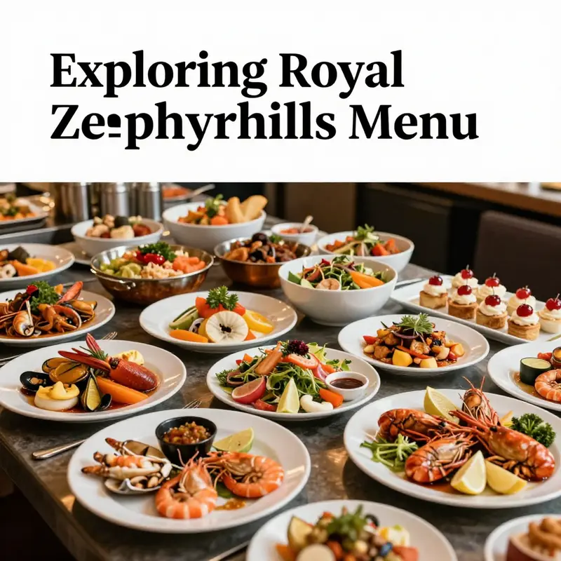 An overview of the beautifully arranged buffet highlighting diverse menu options.