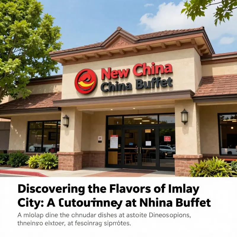 Exterior view of New China Buffet showcasing its welcoming entrance.
