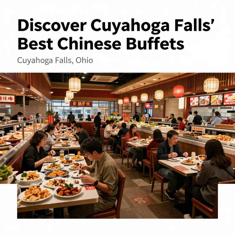 The extensive buffet selection at China King Buffet in Cuyahoga Falls, Ohio.