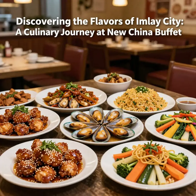 A selection of popular dishes served at New China Buffet, highlighting the variety offered.