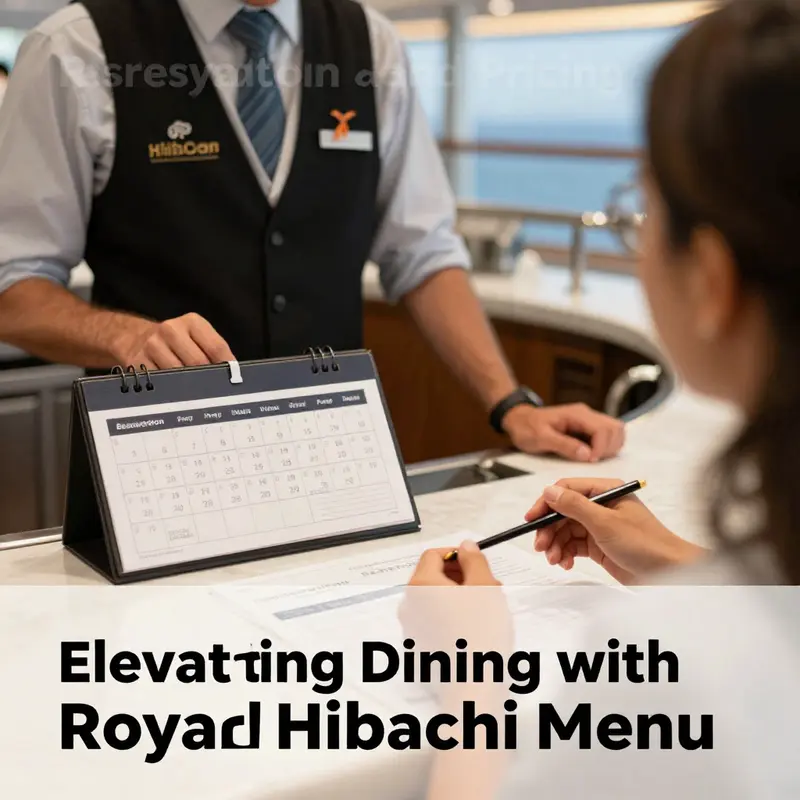 An engaging hibachi dining experience on a Royal Caribbean cruise ship.