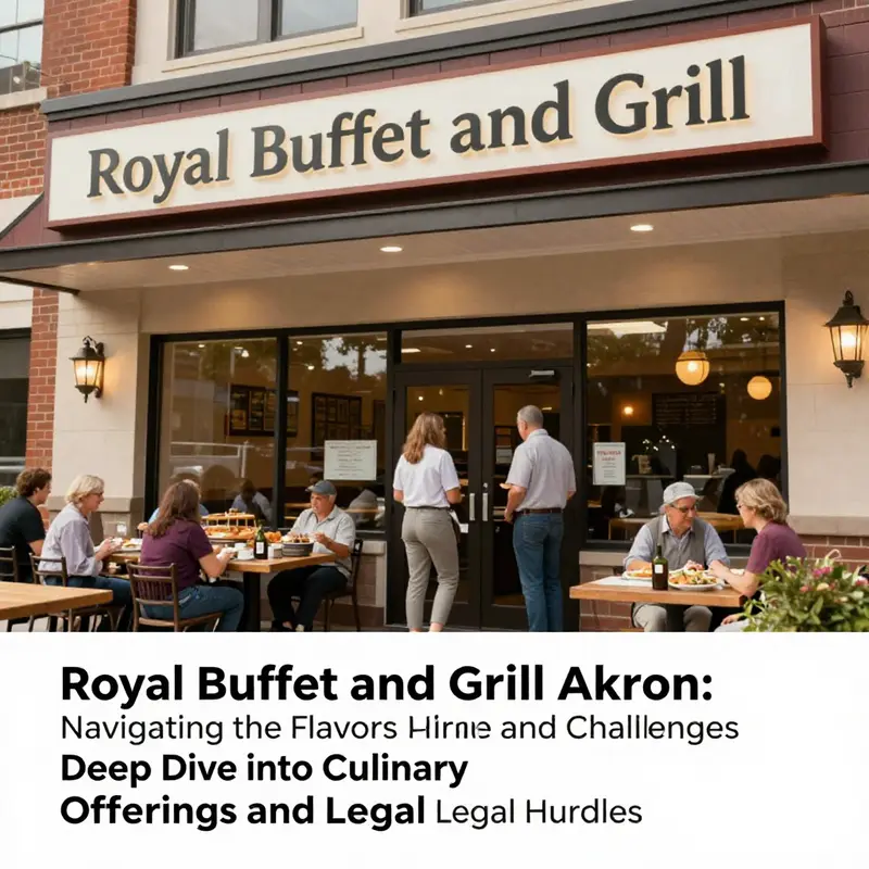 A welcoming view of Royal Buffet and Grill, attracting diners with its inviting atmosphere.