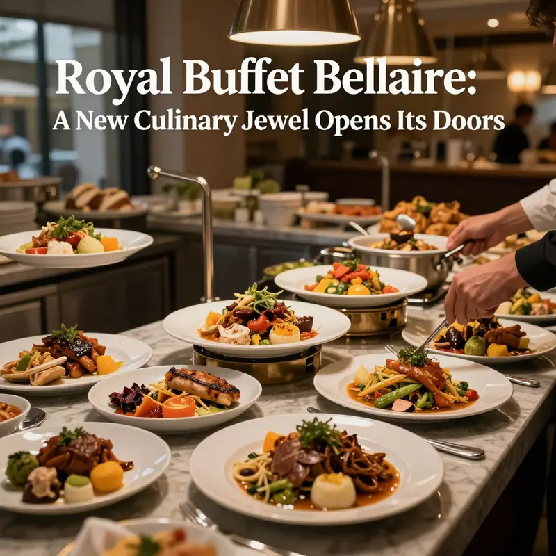 The Royal Buffet Bellaire celebrating its grand opening with a festive atmosphere.