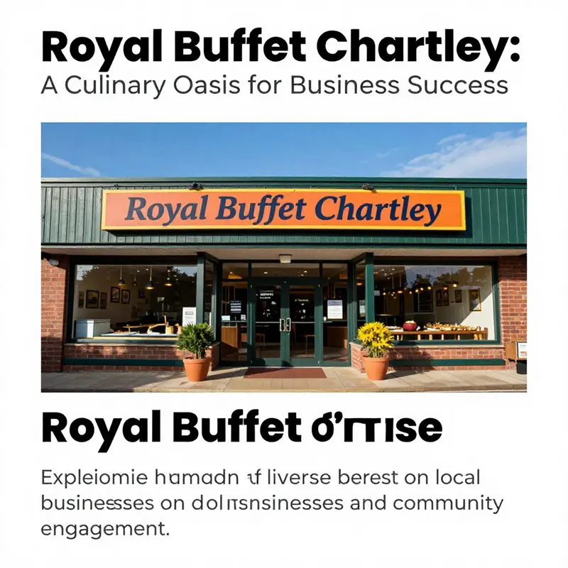 The contemporary exterior of Royal Buffet Chartley, showcasing a welcoming entrance and vibrant signage.