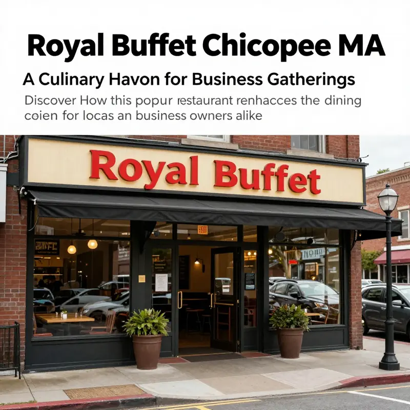 Exterior view of Royal Buffet in Chicopee, MA, highlighting its inviting entrance and vibrant atmosphere.