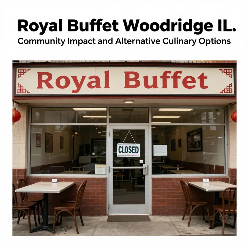 The exterior of the now-closed Royal Buffet in Woodridge, highlighting its significance in the community.