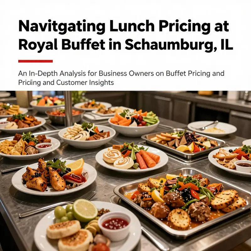 A colorful spread of buffet food including sushi, hot dishes, and desserts representing Royal Buffet's offerings.
