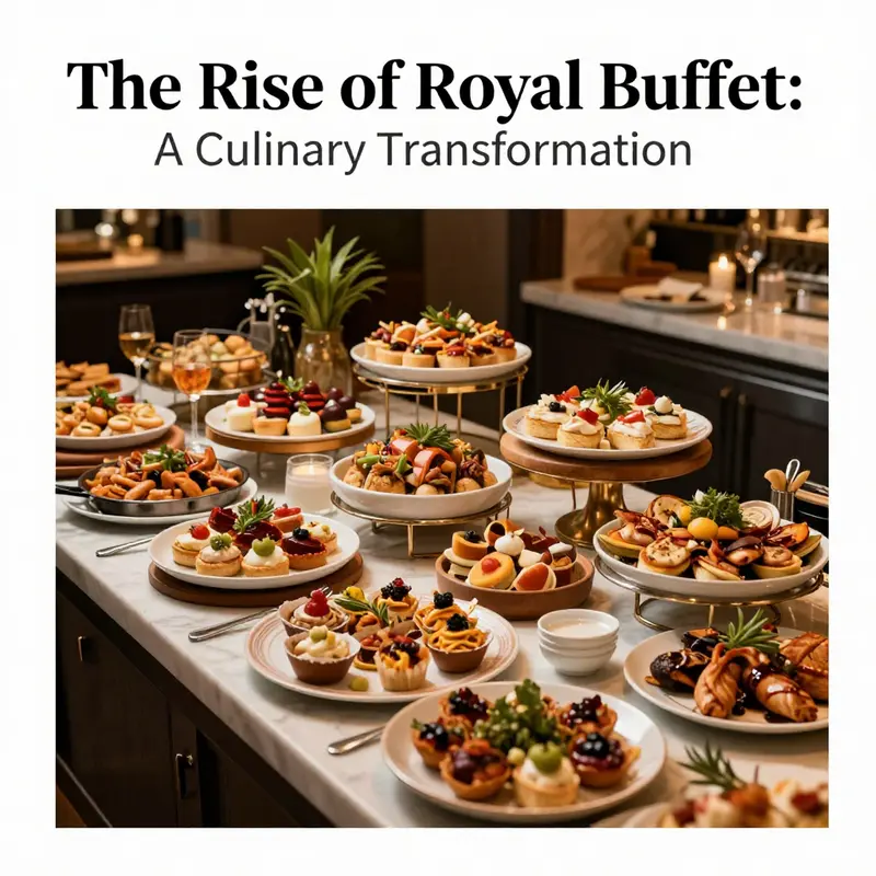 An extensive buffet display with a variety of dishes presenting an upscale dining experience.