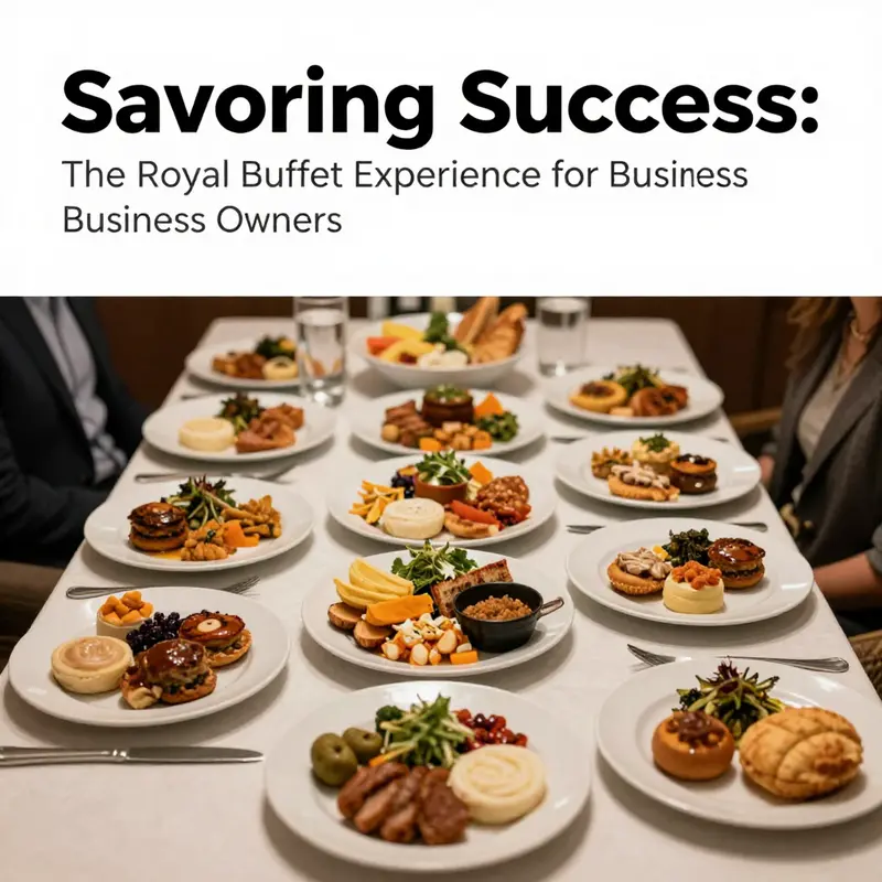 A beautifully arranged table at Royal Buffet with diverse dishes symbolizing a welcoming atmosphere for business gatherings.