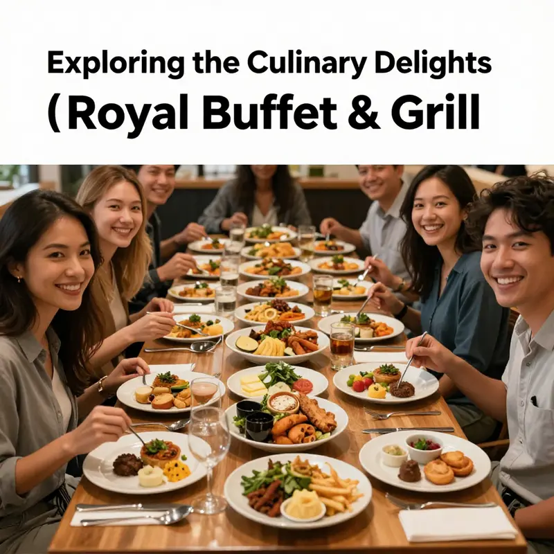 A stunning display of various seafood and bubble tea options available at Royal Buffet & Grill.