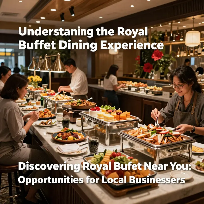 A map representation of the Royal Buffet locations accessible to diners.