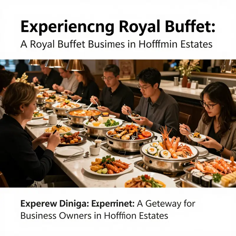 A lively dining atmosphere at Royal Buffet with a diverse culinary spread perfect for business gatherings.