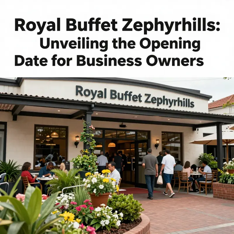 The inviting exterior of Royal Buffet Zephyrhills, where local diners create vibrant foot traffic.