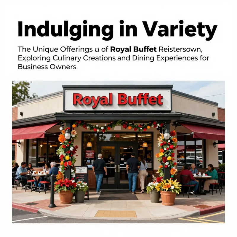 The front of Royal Buffet showing its sign and lively atmosphere, welcoming customers.