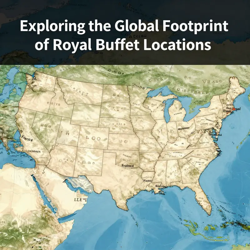 Map showing diverse Royal Buffet locations across the United States.