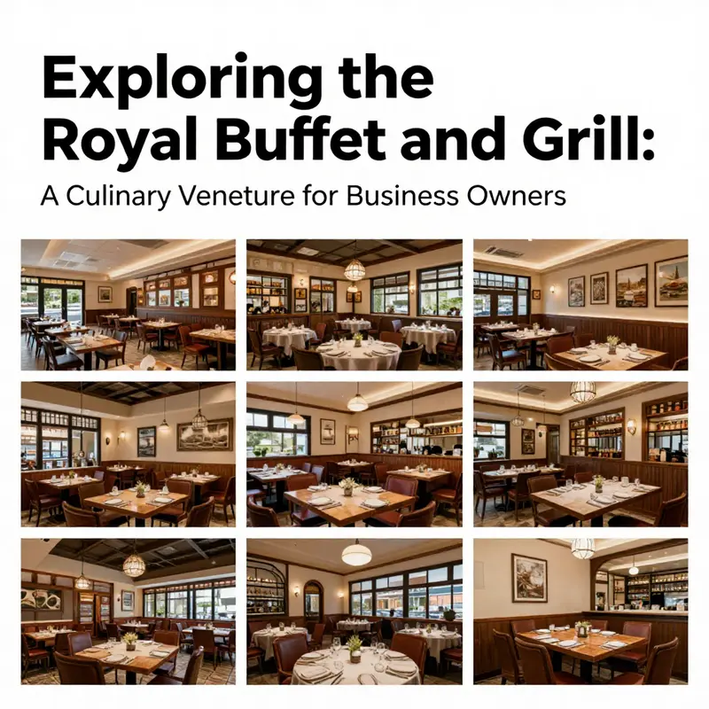 A visual representation of the varied locations and features of Royal Buffet and Grill restaurants.