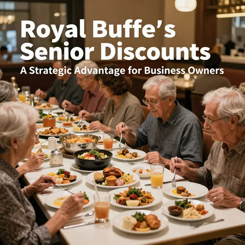 Elderly patrons enjoying discounted meals at Royal Buffet, showcasing the welcoming atmosphere and diverse food options.