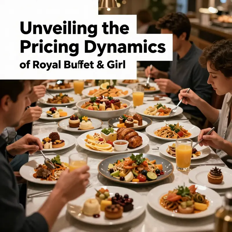 Current pricing and the visual representation of diverse offerings at Royal Buffet & Grill.