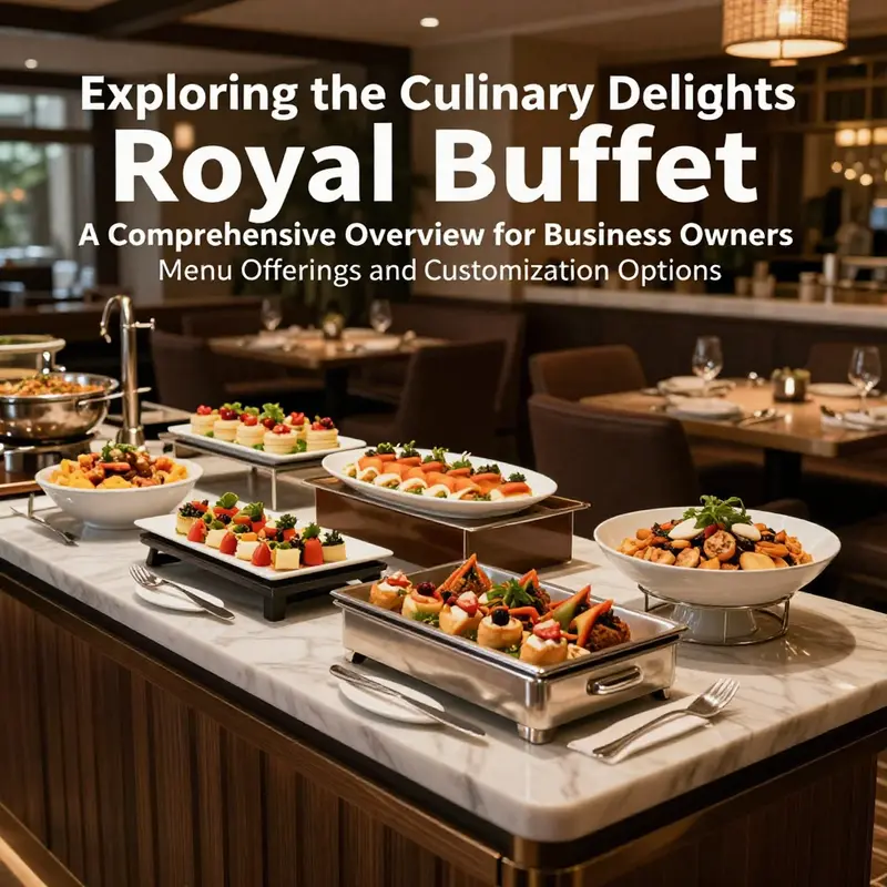 The interior view of the Royal Buffet restaurant displaying its cozy atmosphere and elaborate food stations.