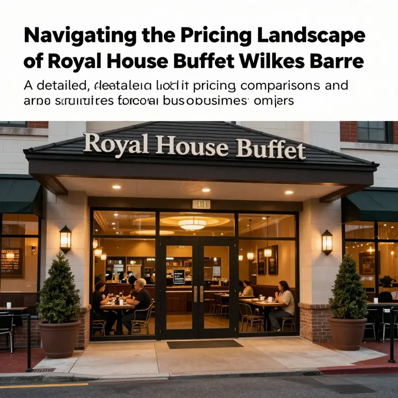 An exterior view of Royal House Buffet, illustrating its welcoming atmosphere and appeal.