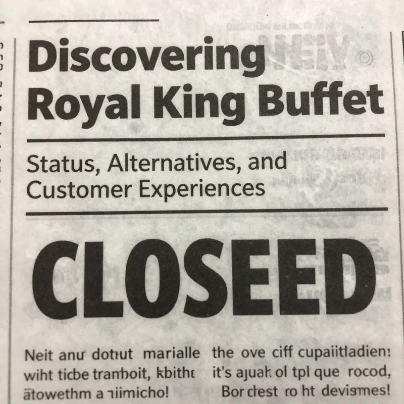 Recent news about the closure of Royal King Buffet, emphasizing the importance of restaurant availability.