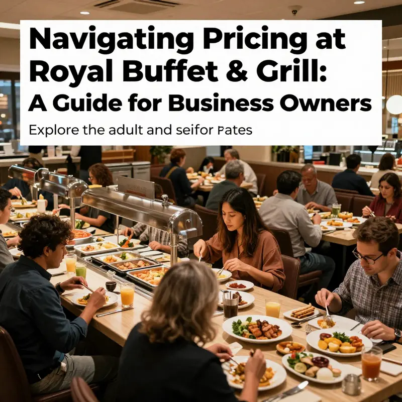 A bustling Royal Buffet & Grill showcasing diners gathered around various buffet stations.