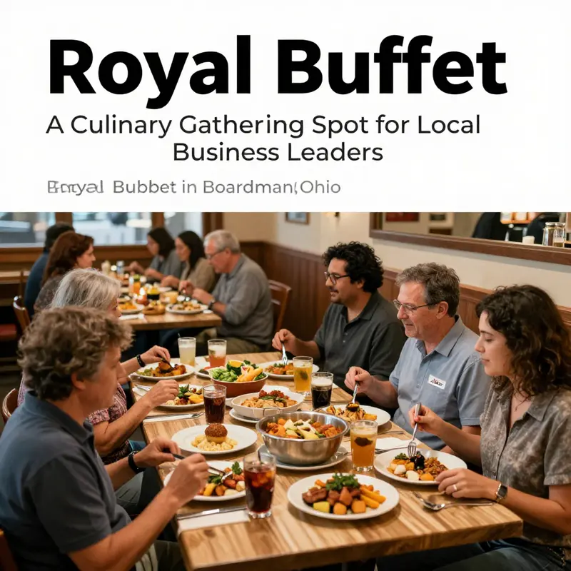 Interior view of Royal Grill Buffet filled with diners enjoying a buffet meal, showcasing the restaurant's vibrant and inviting atmosphere.