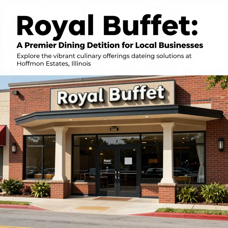 Exterior view of Royal Buffet in Hoffman Estates, Illinois, featuring the restaurant's sign and front entrance.