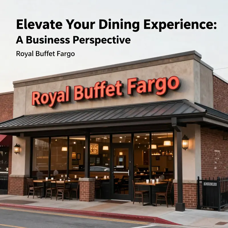 The outside of Royal Buffet in Fargo, showcasing its inviting atmosphere and signage.