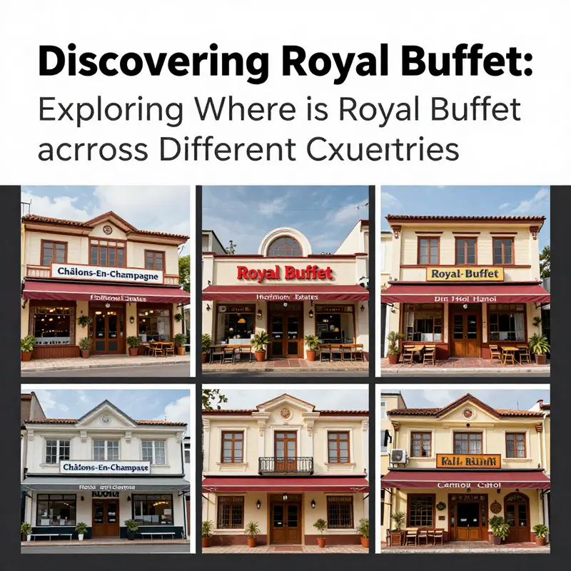 A visual representation of the Royal Buffet restaurants in key global locations.