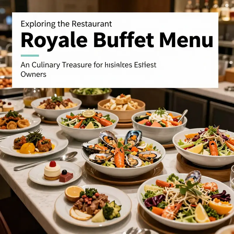 A striking overview of the Royale Buffet’s extensive culinary offerings.
