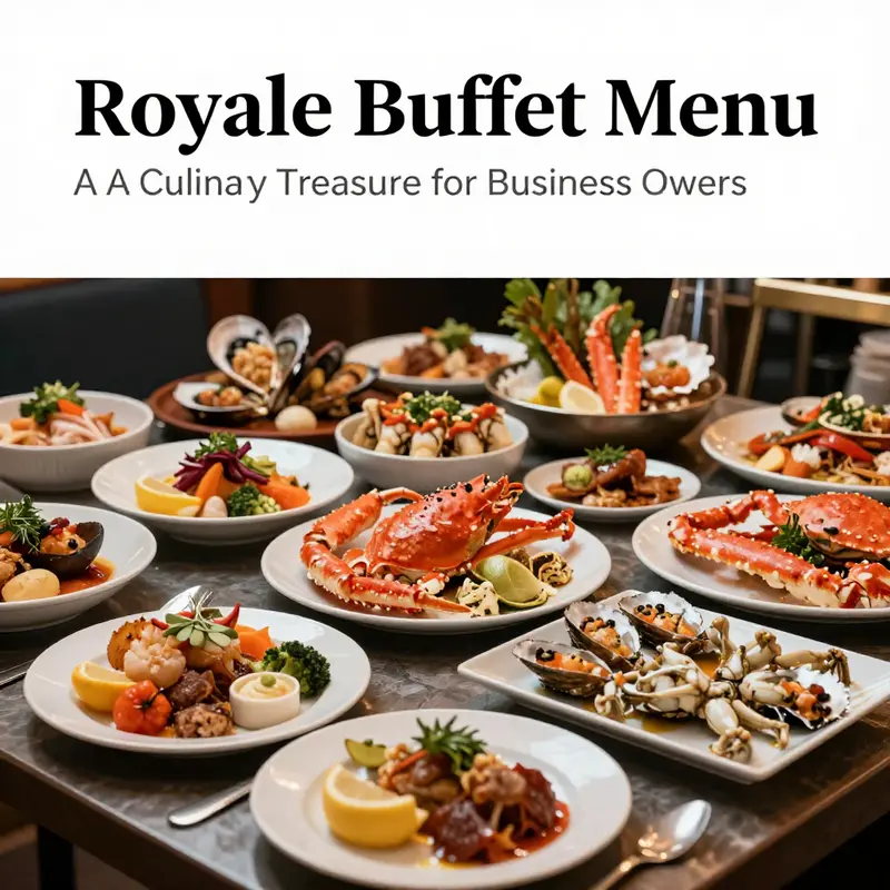 A striking overview of the Royale Buffet’s extensive culinary offerings.