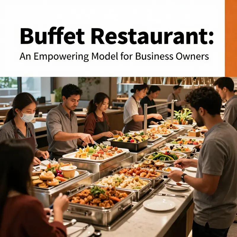 Customers engage in self-service, selecting from assorted dishes at a buffet.
