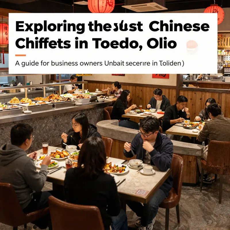 A busy Chinese buffet in Toledo featuring diverse food stations and diners enjoying their meals.
