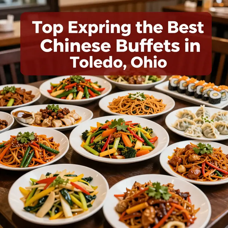 A delightful assortment of dishes at a Chinese buffet in Toledo, representing the culinary diversity available.
