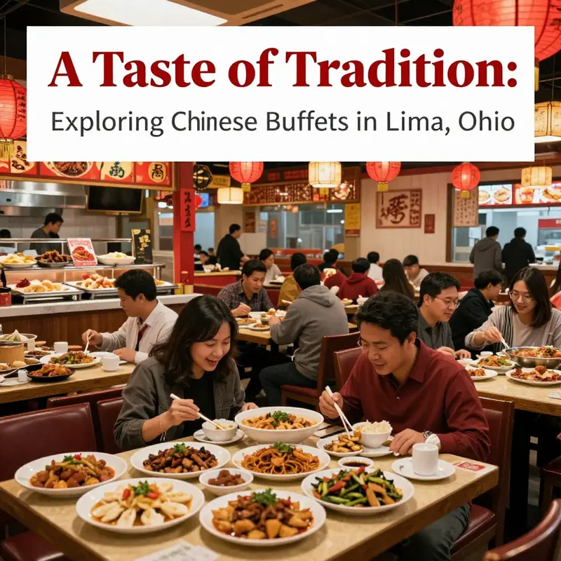 A lively scene at one of Lima’s top Chinese buffets, featuring diverse cuisines and satisfied customers.