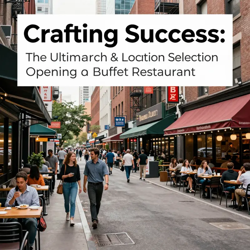 A strategic view of potential buffet restaurant locations with high foot traffic.