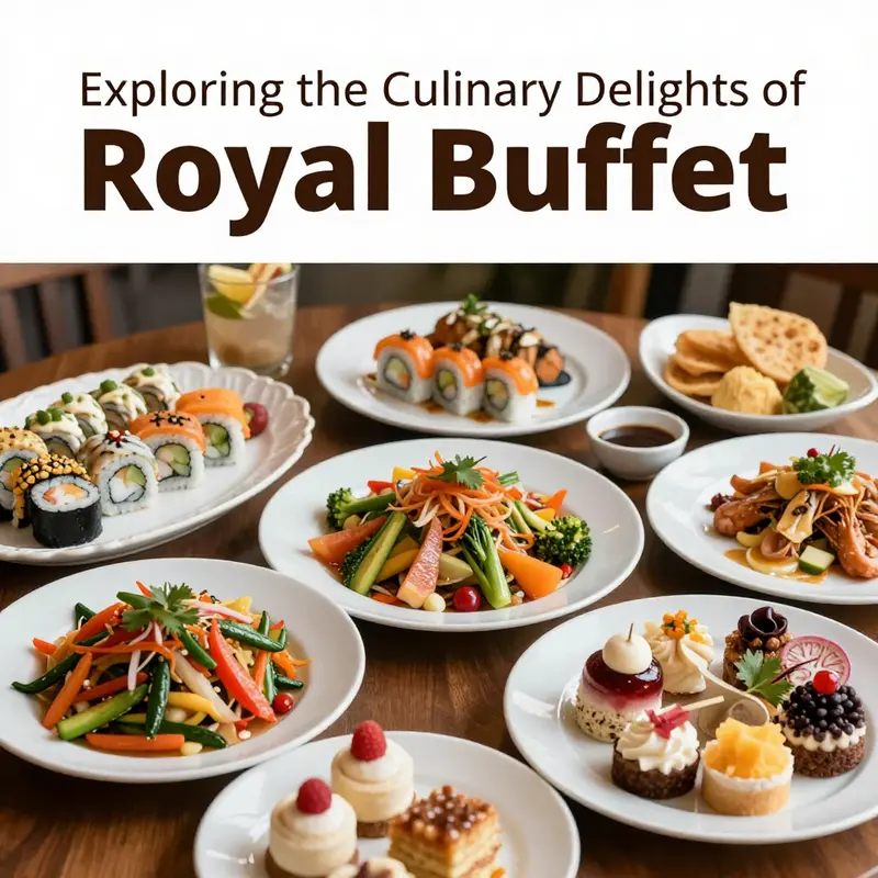 A variety of popular dishes from the Royal Buffet, showcasing culinary highlights that attract seafood lovers.