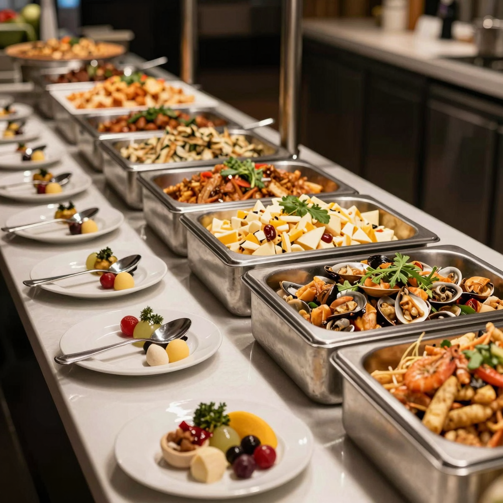 Image of a buffet dining experience
