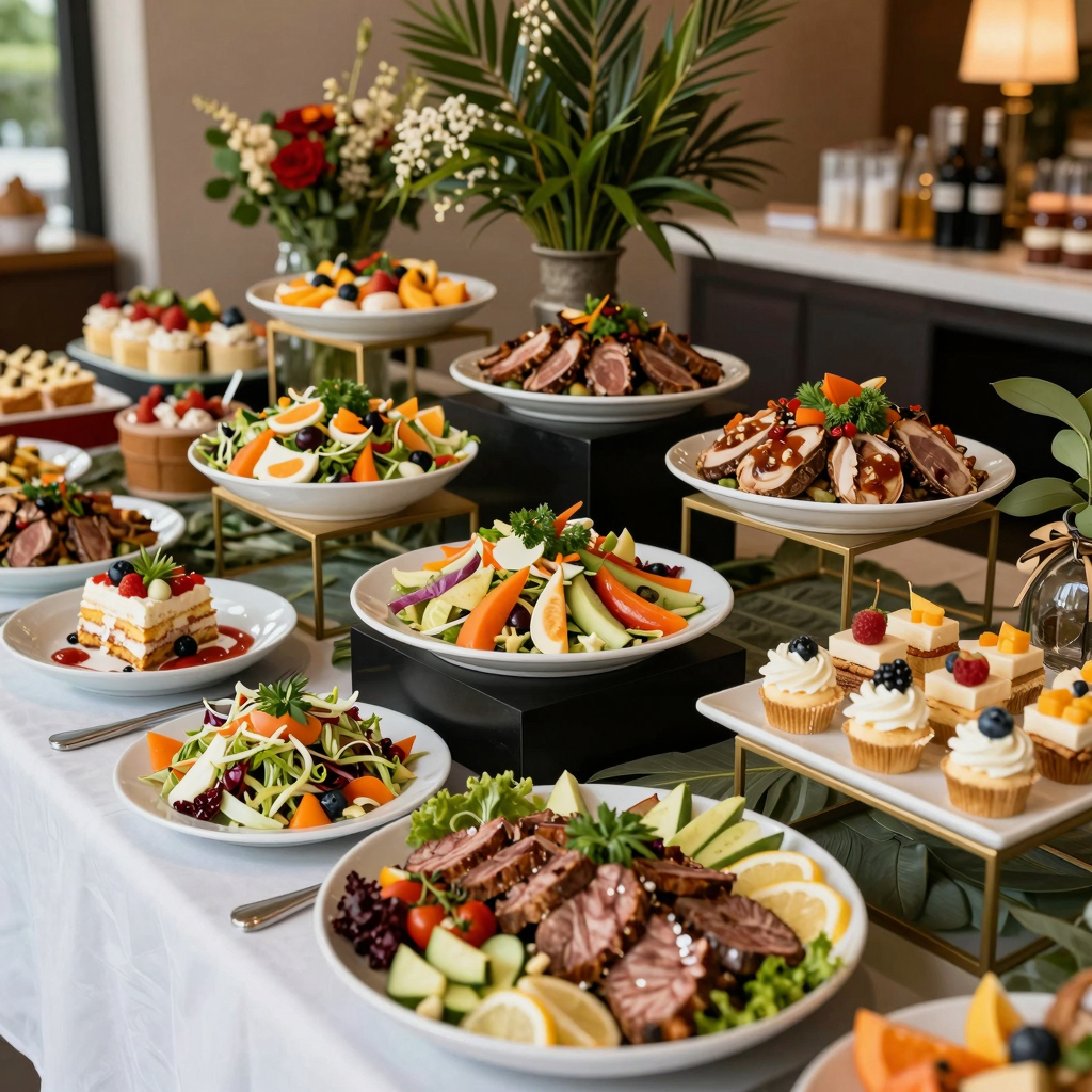 Vibrant Buffet Setting