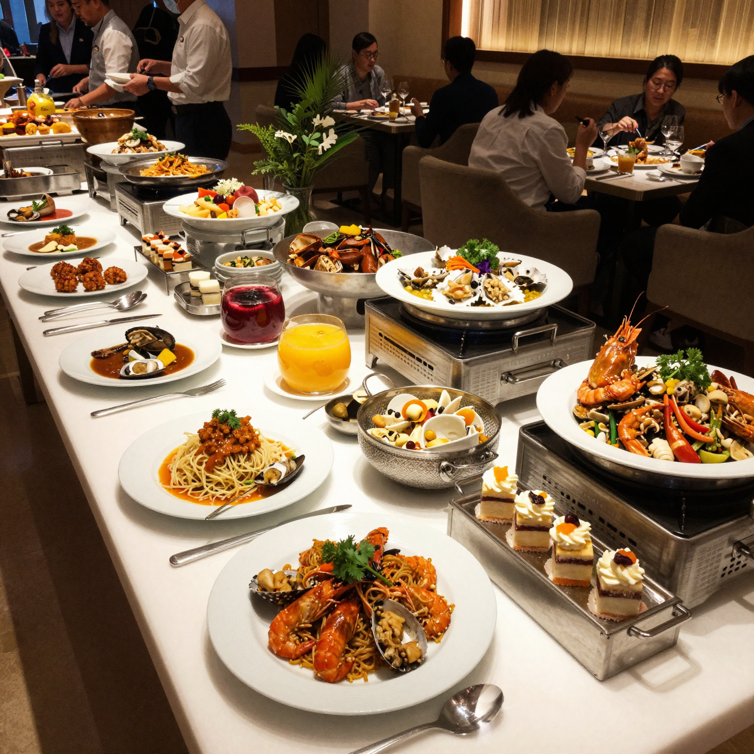 Vibrant Buffet Table