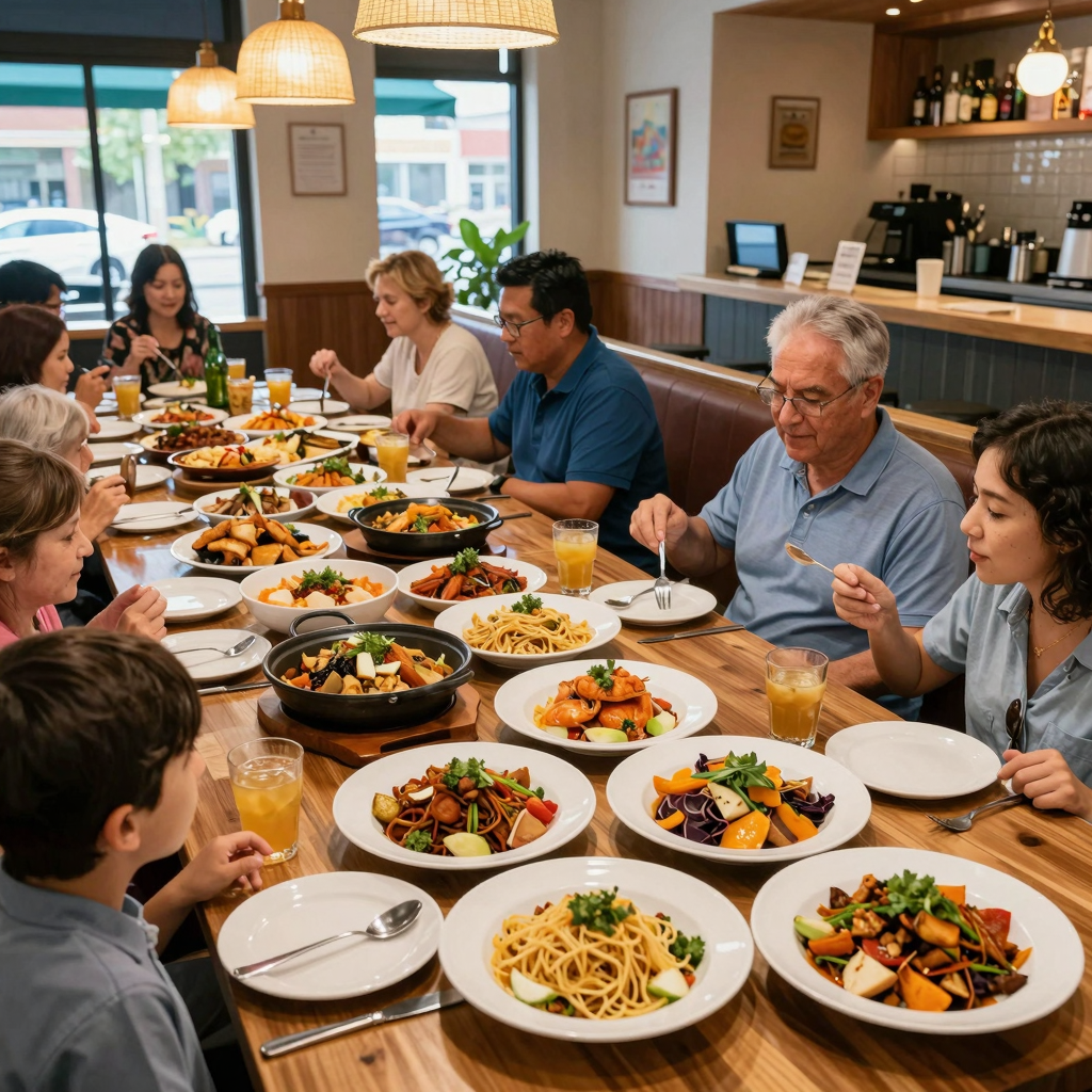 Diverse Buffet Restaurant Setting
