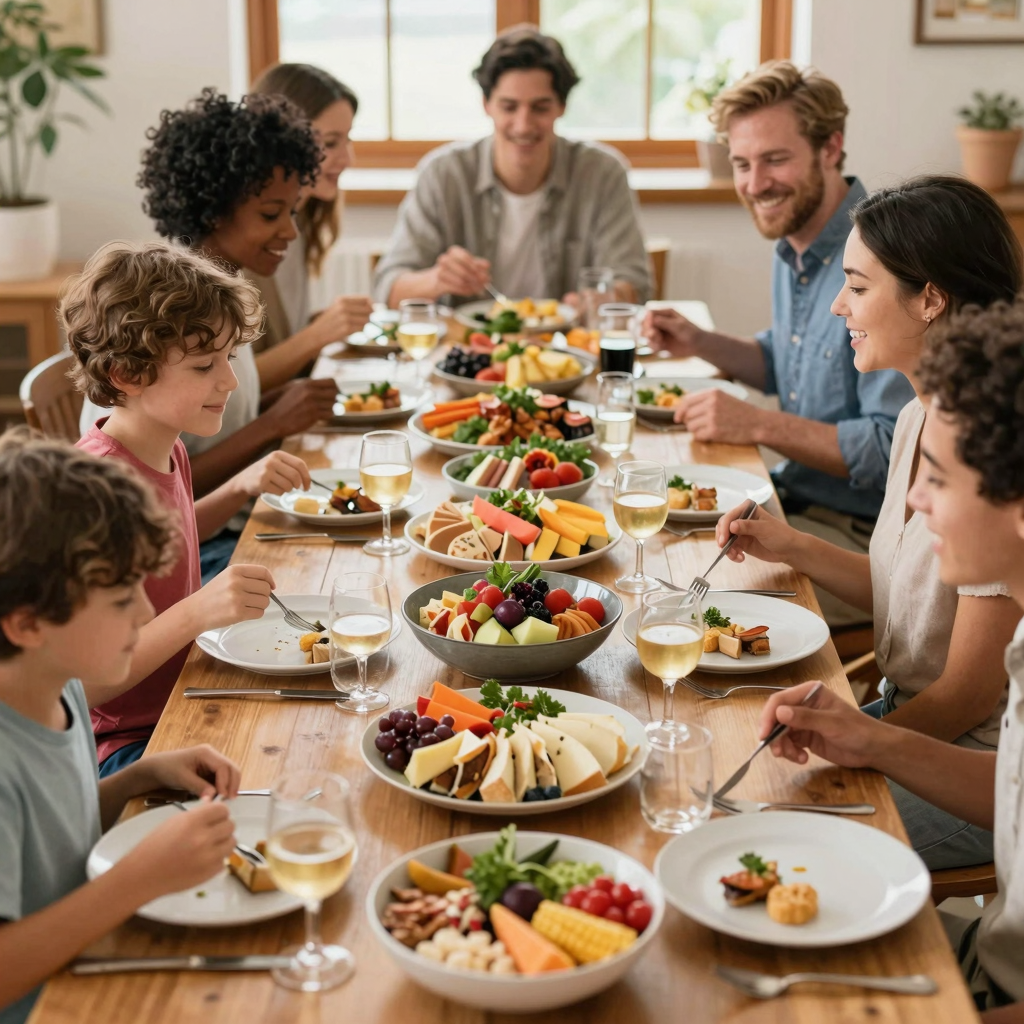 Buffet Dining Scene