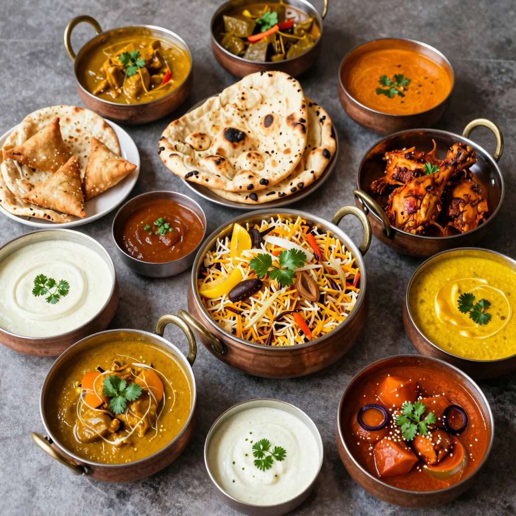 Vibrant Indian Buffet Spread