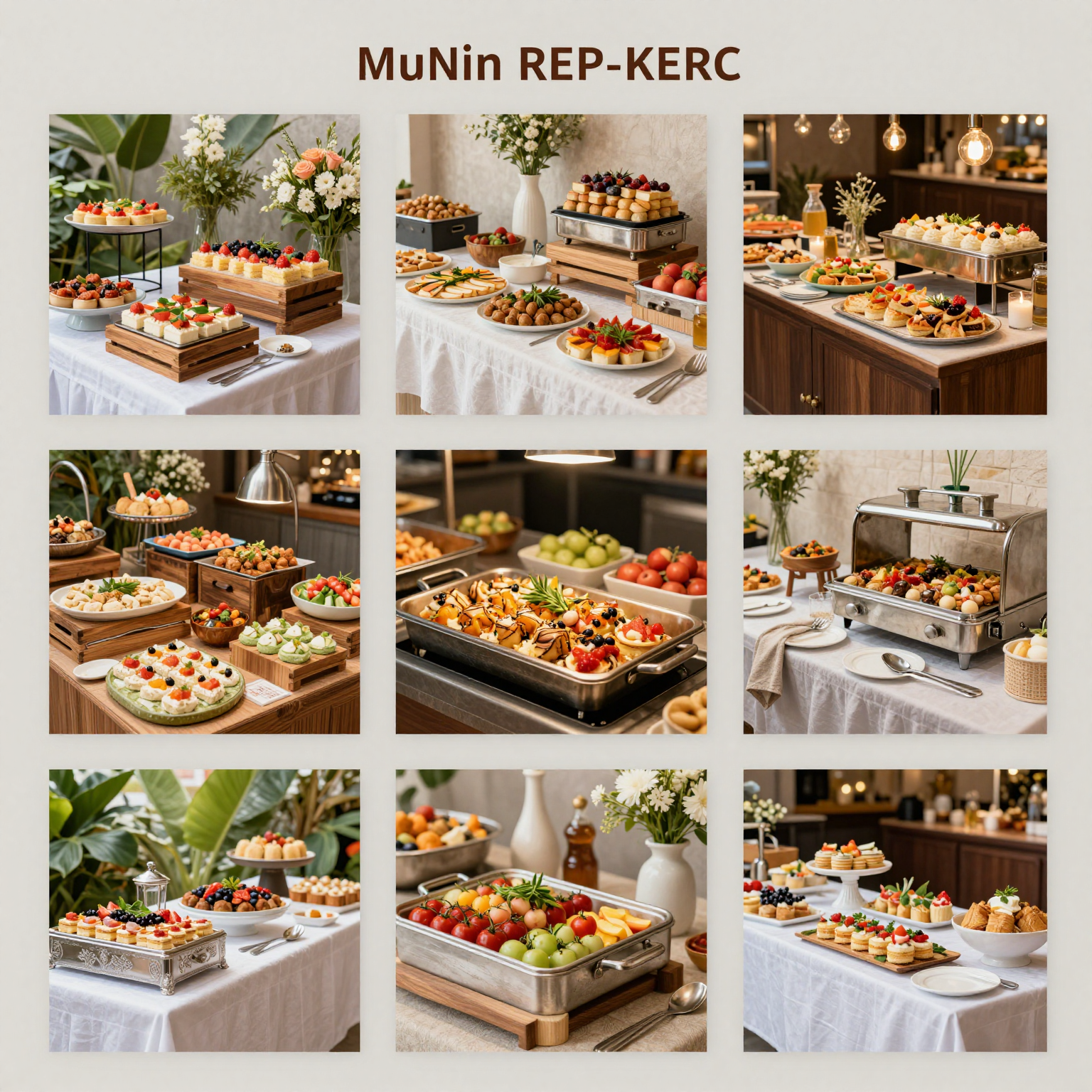 Various Buffet Dining Setups