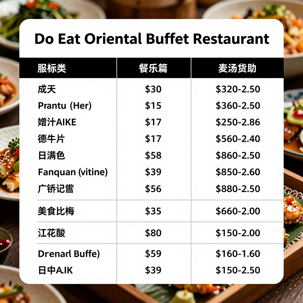 Catering options at Do Eat Oriental Buffet Restaurant