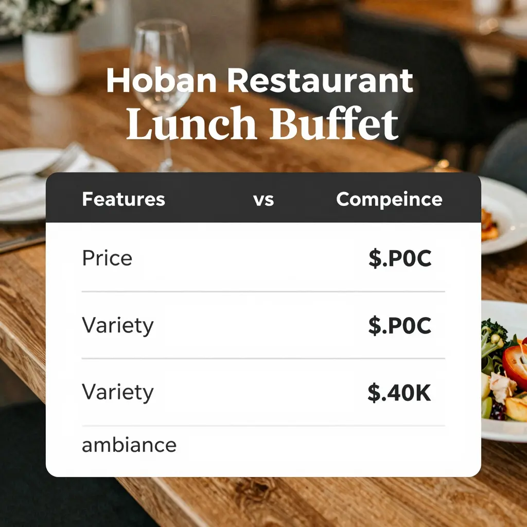 Comparison Table of Hoban Restaurant's Lunch Buffet with Competitors