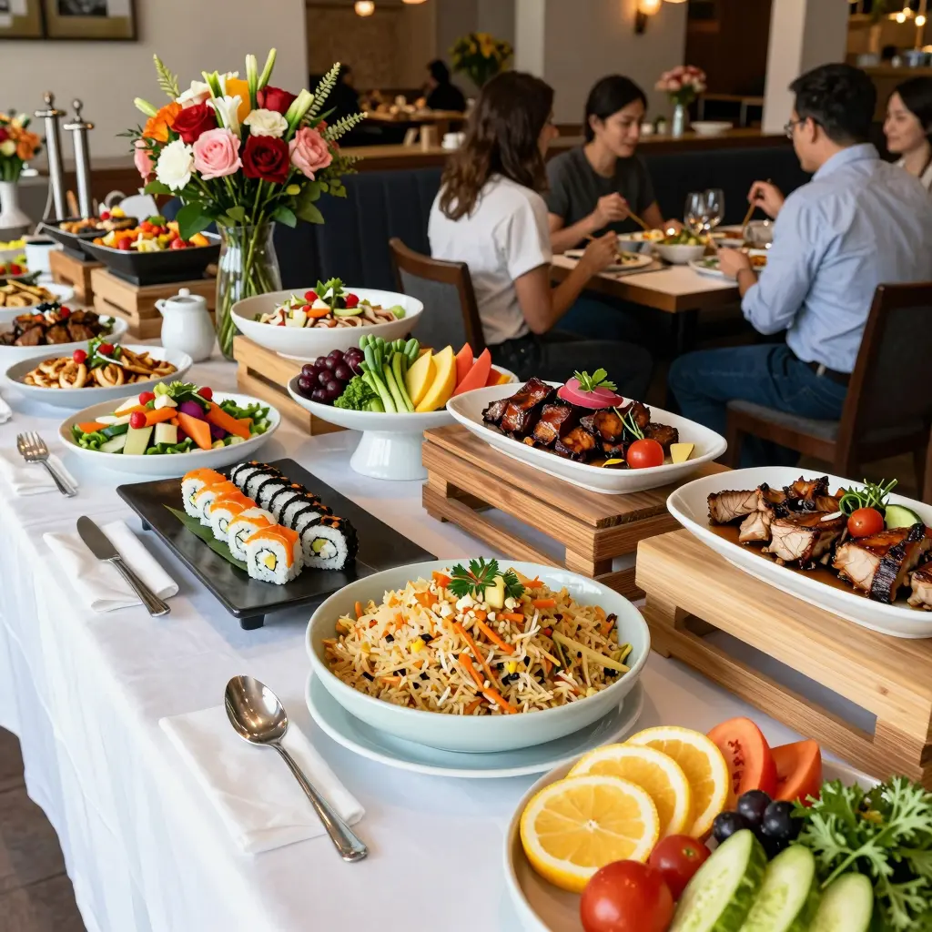 Lunch Buffet Setup at Hoban Restaurant