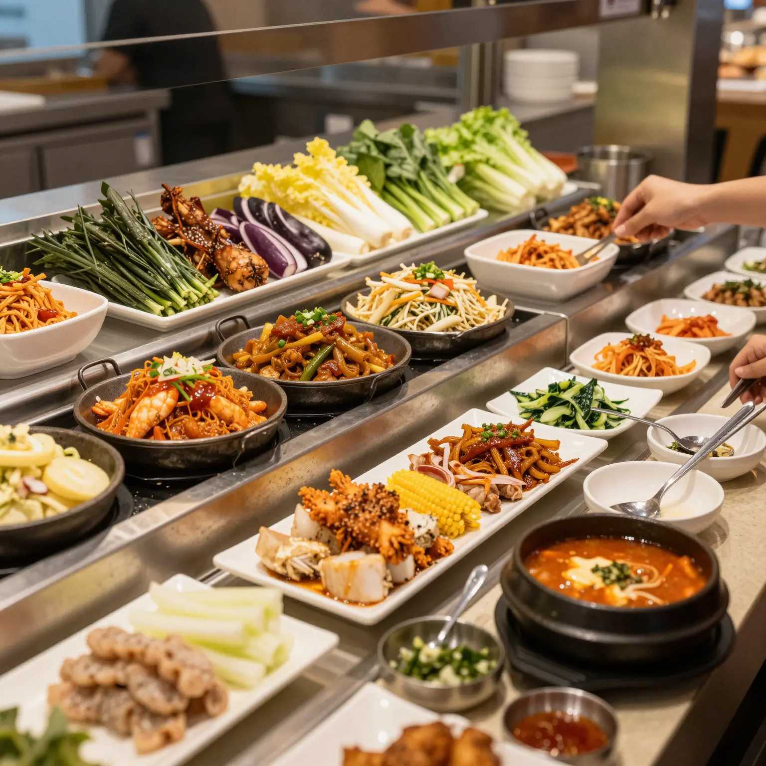Korean lunch buffet at Hoban Restaurant